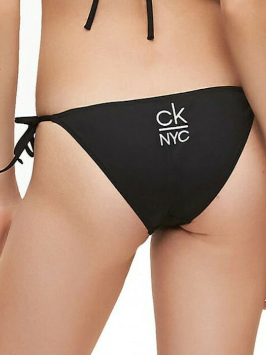 Calvin Klein Бикини Slip с Връзки Черно