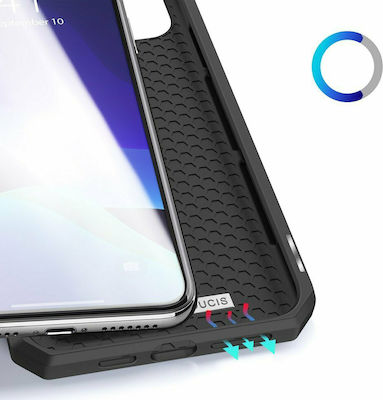 Dux Ducis Skin X Buchen Sie Synthetisches Leder Schwarz (iPhone 11 Pro)