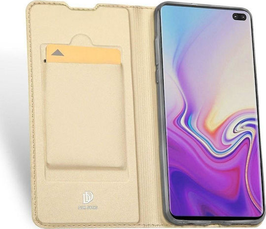 Dux Ducis Skin Pro Book Δερματίνης Χρυσό (Galaxy S10+)