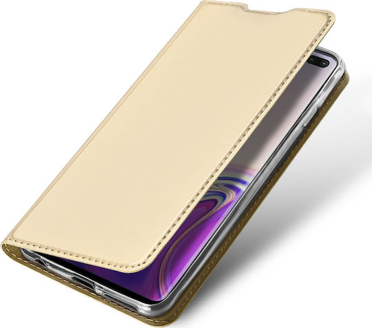 Dux Ducis Skin Pro Book Δερματίνης Χρυσό (Galaxy S10+)