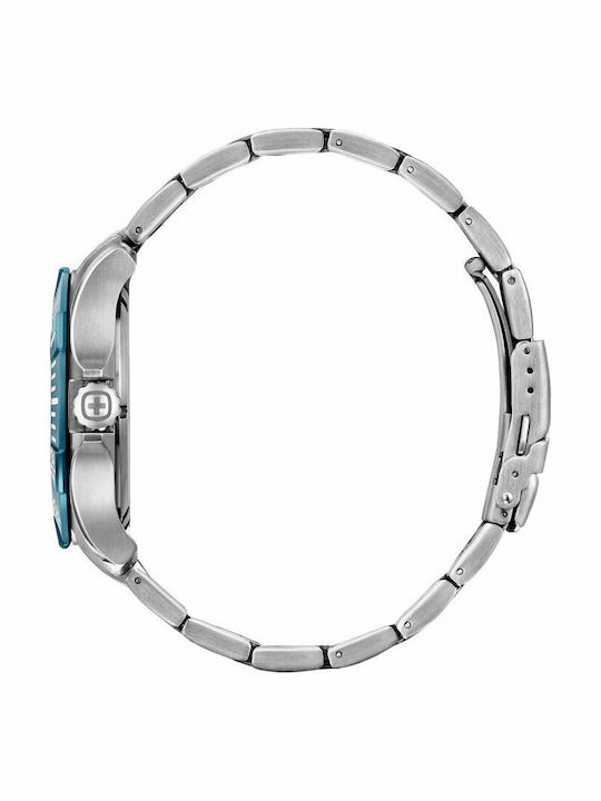Seaforce Herrenuhr 43 mm mit Batterie in Silber