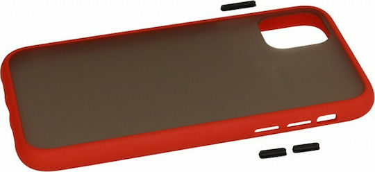Vennus Color Button Back Cover Silicon Roșu (iPhone 11 Pro)