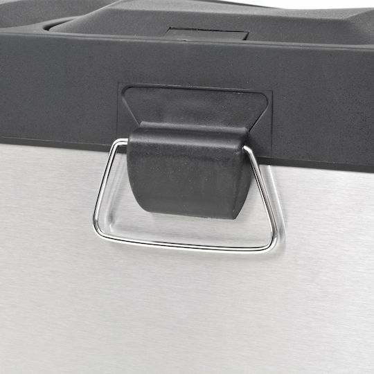 vidaXL Recycling Metallic Waste Bin 3x18lt with Pedal Inox