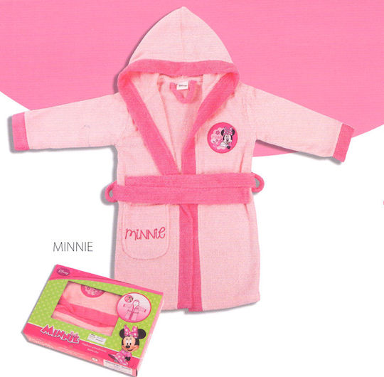 Dimcol Baby Bademantel Kapuzen Disney 02 Rosa