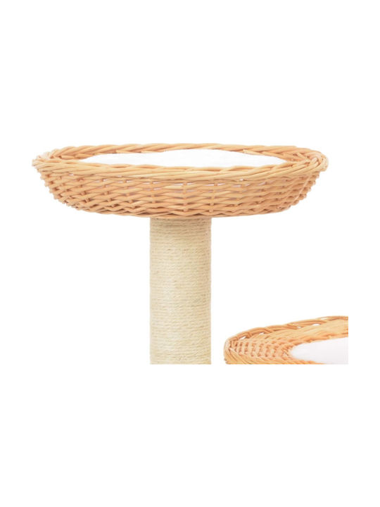 vidaXL Cat Scratching Post Cat Tree In Beige Colour 40x40x68 cm