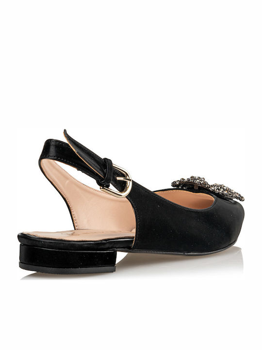 Damen Ballerinas Slingback in Schwarz Farbe