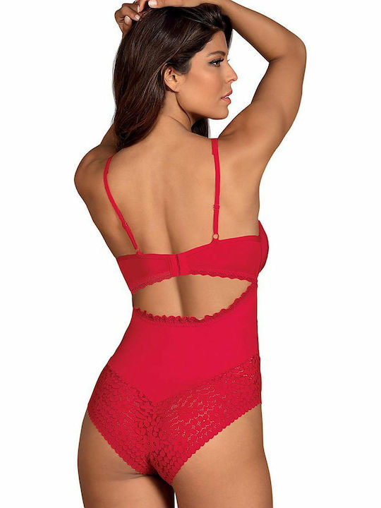 Obsessive Jolierose Sexy Bodysuit Red