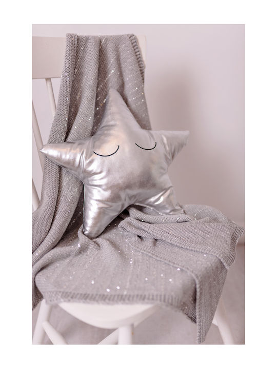 Bizzi Growin Κουβέρτα Αγκαλιάς & Λίκνου Silver Sparkle 70x90εκ.