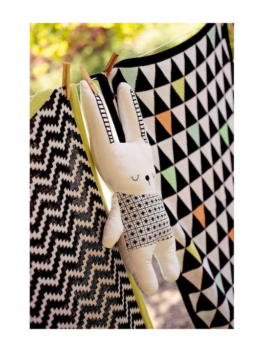 Bizzi Growin Κουβέρτα Αγκαλιάς & Λίκνου Black and White Triangle 70x90εκ.
