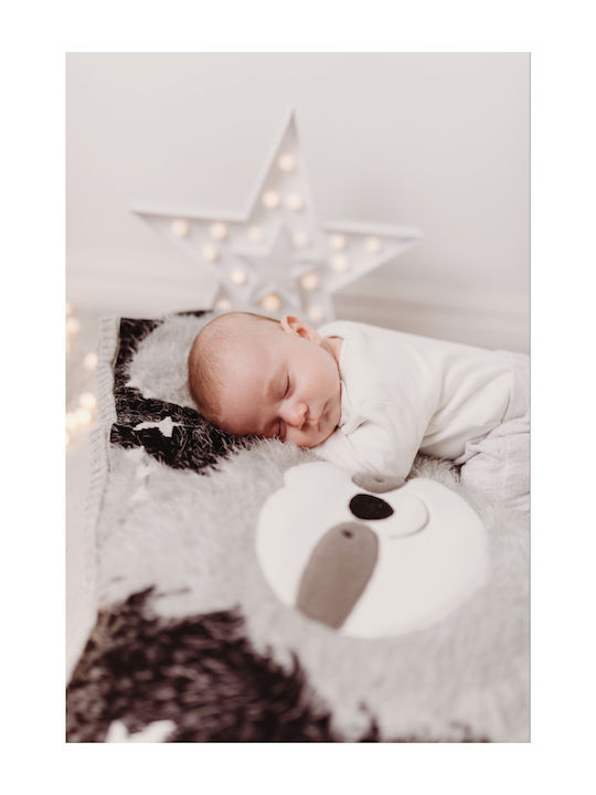 Bizzi Growin Blanket Nursery Swaddling Blankets Sidney Sloth Knitted Black 75x100cm