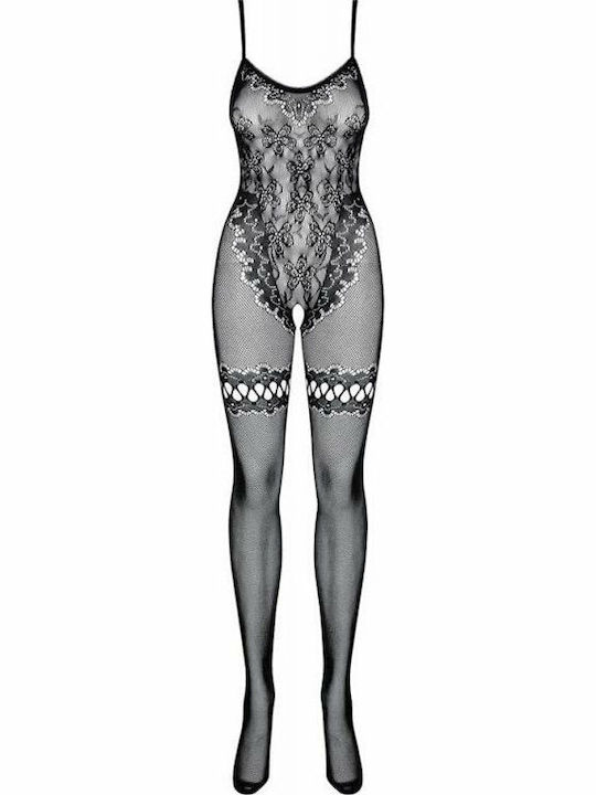Obsessive F213 Sexy Bodystockings Gittermuster mit Offenem Schritt Schwarz