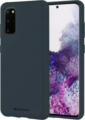 Mercury Soft Feeling Silicone Back Cover Durable Black (Galaxy S20)