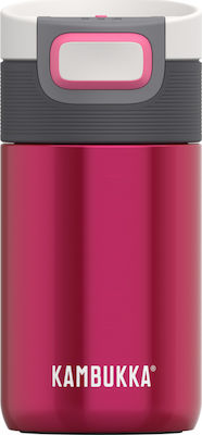 Kambukka Etna Glas Thermosflasche Rostfreier Stahl BPA-frei Rasberry 300ml mit Mundstück 11-01001