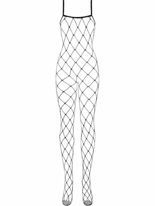Obsessive N102 Sexy Bodystocking Mesh with Open Crotch Black