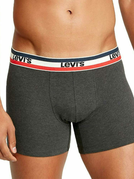 Herren Boxershorts Anthracite / Red 2Packung