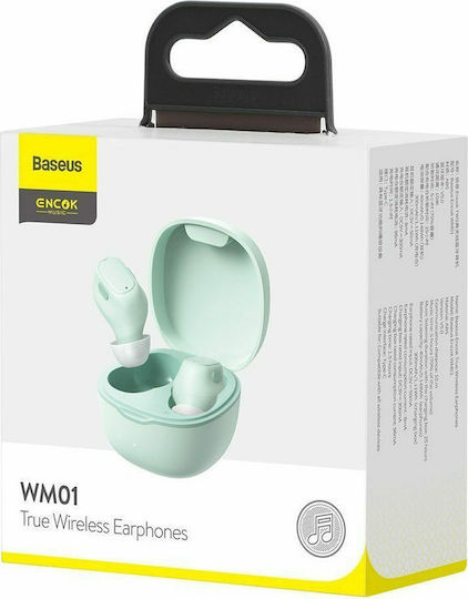 Baseus WM01 In-ear Bluetooth Handsfree Earphones with Charging Case Green