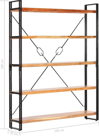 Βιβλιοθήκη Μπεζ 140x30x180εκ.