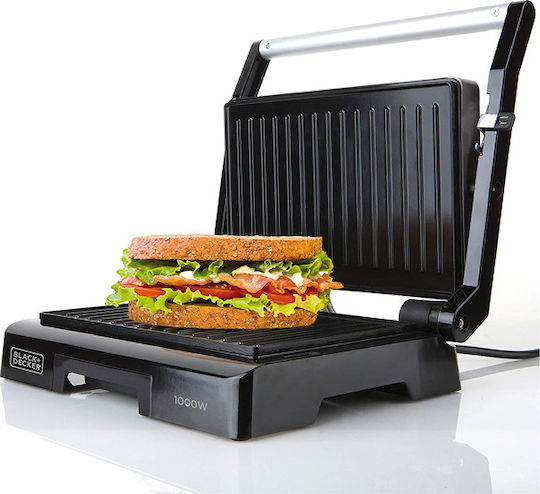 Black & Decker BXGR1000E Sandwich Maker for for 2 Sandwiches Sandwiches 1000W Black