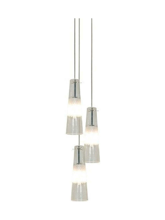 Home Lighting Pendant Suspension for Socket E14, E.14 Transparent