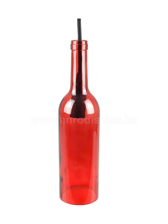 V-TAC Bottle Pendant Light Single-Light for Socket E14, E.14 Red 3769