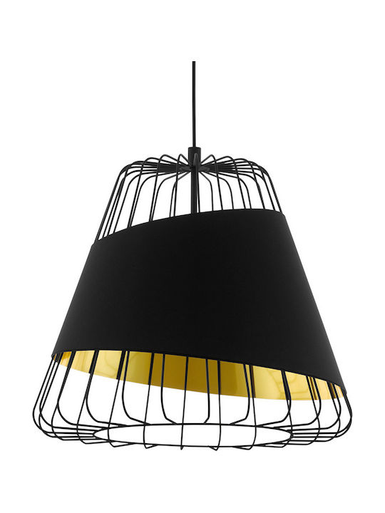 Eglo Austell Pendant Light Single-Light Grid for Socket E27 Black