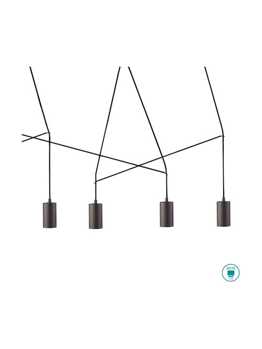Nowodvorski Imbria Black Pendant Light Black Grid for 6 Bulbs GU10