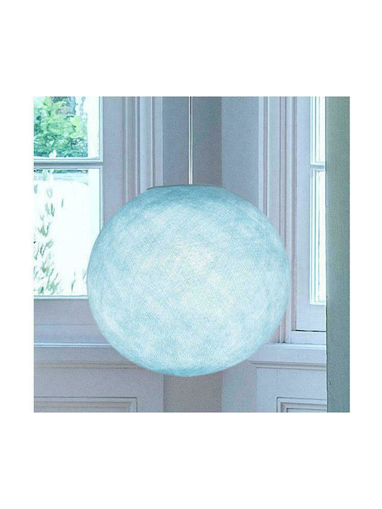 La Case de Cousin Paul Globe Single Bulb Kids Lighting Pendant of Plastic 40W with Drive Size E27 Ciel 36x36cm