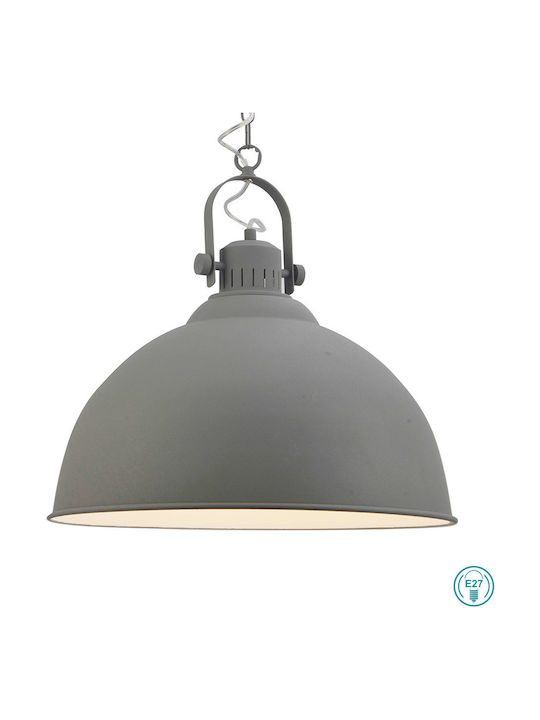 Viokef Mars Pendant Light Single-Light Bell for Socket E27 Gray