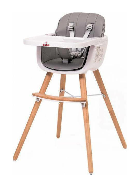 Buba Carino Highchair & Leatherette Seat Grey