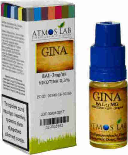 Atmoslab Lichid de Reumplere Gata Gina cu Aromă de Fumat 6mg 10ml