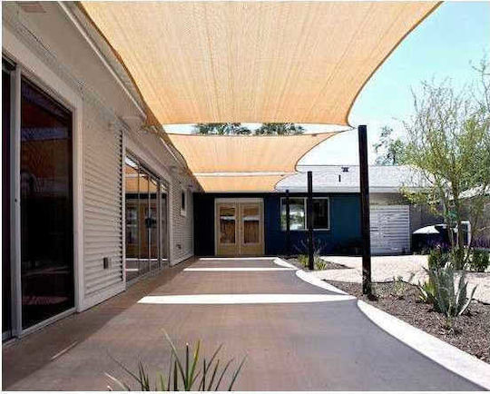 Nesling Ορθογώνιο Πανί Σκίασης Εκρού 3x4m 285gr/m²