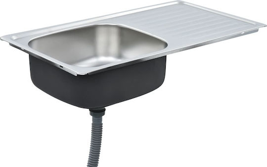 vidaXL Drop-In Sink Inox Brushed W75xD40cm Silver