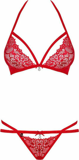 Obsessive Секси Комплект Бельо Red 113371
