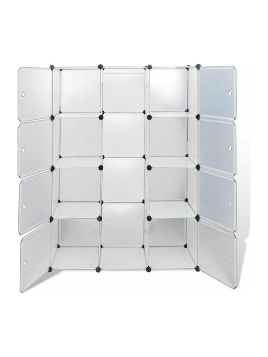 Triple Door Wardrobe White 115x37x150cm