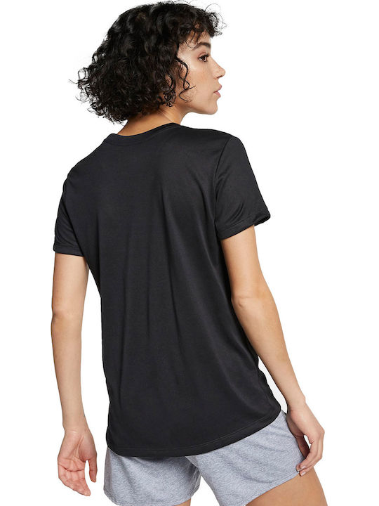 Nike Dri-Fit Legend Αθλητικό Γυναικείο T-shirt Μαύρο