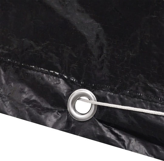 vidaXL Waterproof Dining Table Cover 250x210x90cm in Black Colour 2 Pieces