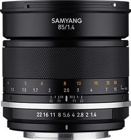 Samyang Full Frame Camera Lens MF 85mm F1.4 MK2 Telephoto for Fujifilm X Mount Black