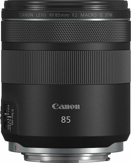 Canon Full Frame Φωτογραφικός Φακός RF 85mm f/2 IS STM Telephoto / Macro για Canon RF Mount Μαύρος