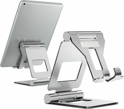 Tech-Protect Z10 Tabletständer Schreibtisch bis 12" in Silber Farbe