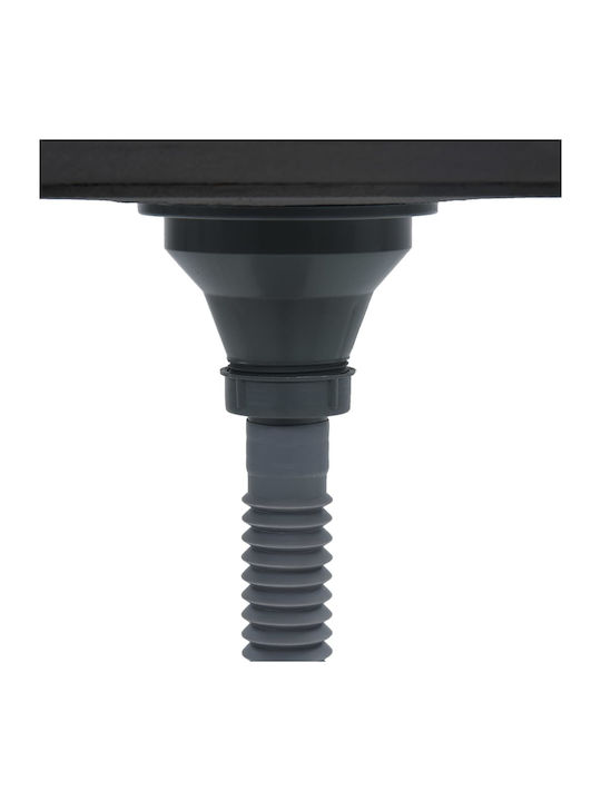 vidaXL Ένθετος Νεροχύτης Inox Brushed Μ44xΠ44cm Ασημί