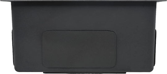 vidaXL Drop-In Sink Inox Brushed W44xD29cm Silver