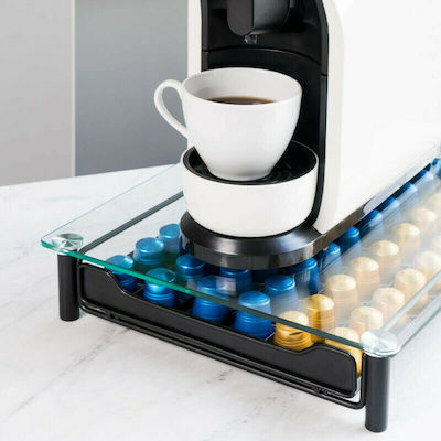 Navaris Γυάλινο Συρτάρι Αποθήκευσης για 60 Κάψουλες Nespresso 30x40x6.5cm 51112.01