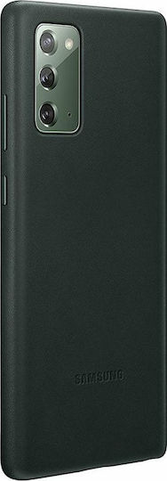 Samsung Leather Cover Back Cover Leather Green (Galaxy Note 20)