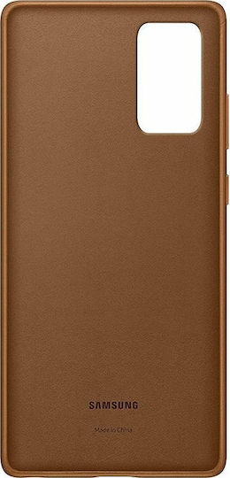 Samsung Leather Cover Back Cover Δερμάτινο Καφέ (Galaxy Note 20)