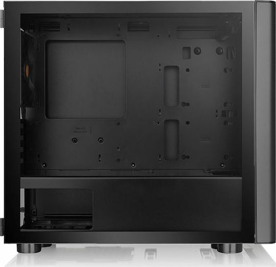 Thermaltake V150 Tempered Glass Micro Chassis Gaming Micro Tower Κουτί Υπολογιστή με Πλαϊνό Παράθυρο Μαύρο