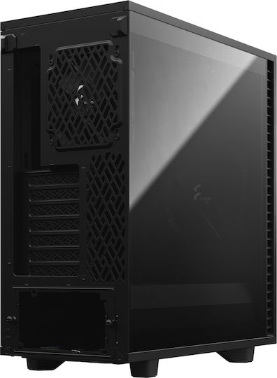 Fractal Design Define 7 Compact Dark Tempered Glass Gaming Midi Tower Κουτί Υπολογιστή με Πλαϊνό Παράθυρο Μαύρο