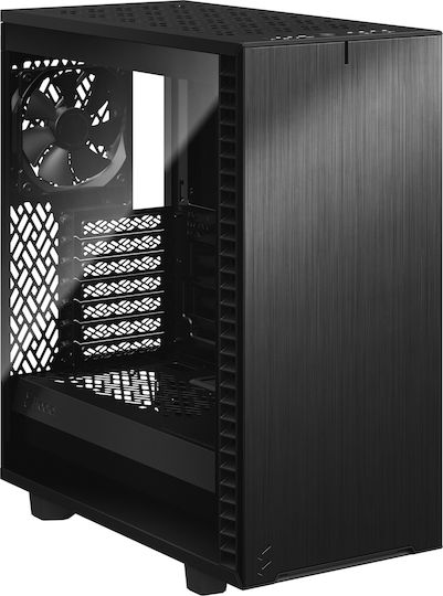 Fractal Design Define 7 Compact Light Tempered Glass Gaming Midi Tower Κουτί Υπολογιστή με Πλαϊνό Παράθυρο Μαύρο