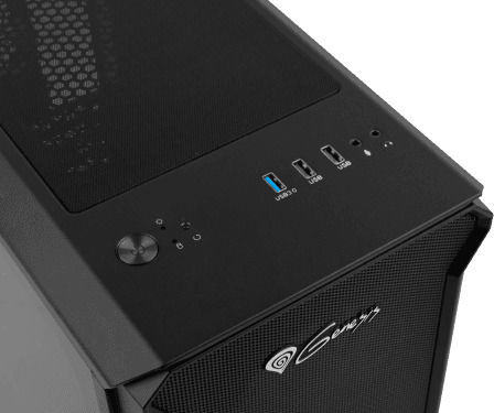 Genesis Irid 503 Gaming Micro Tower Κουτί Υπολογιστή με Πλαϊνό Παράθυρο Μαύρο