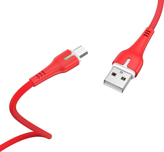 Hoco X45 Surplus Равен USB 2.0 до микро USB кабел Червен 1м (HC-X45MRD) 1бр