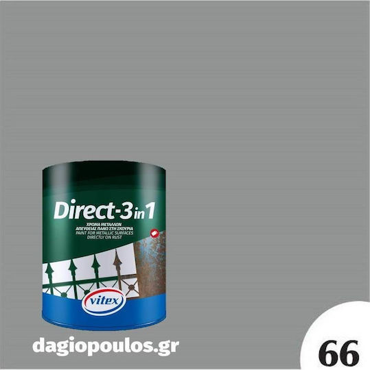 Vitex Цвят Инхибитор на корозията Разтворимо Direct-3 In 1 0.75лт Сив Блестящ